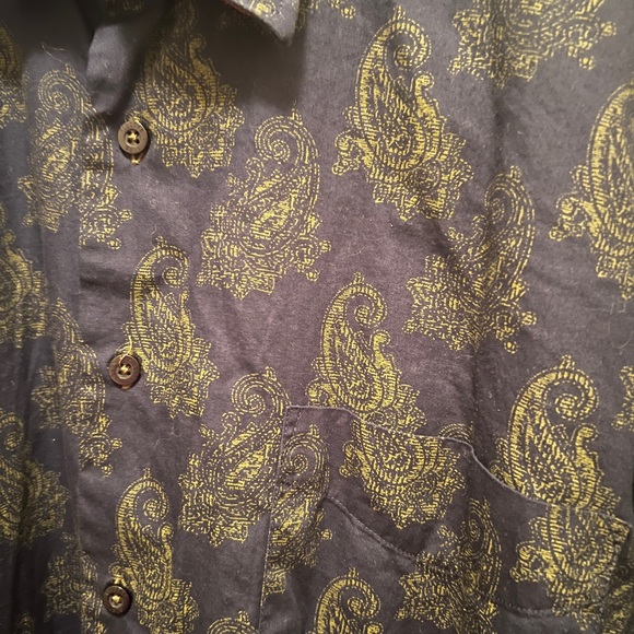 Alan Flusser Blue Paisley Button Up~ Men’s Large - Picture 3 of 6